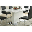 Coaster Furniture Anges 102310 Rectangular 63-inch Dining Table - White High Gloss IMAGE 2