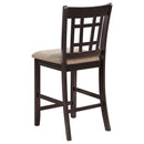 Coaster Furniture Lavon 105279 Wood Counter Chair - Tan and Espresso (Set of 2) IMAGE 5