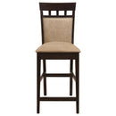 Coaster Furniture Gabriel 100219 Closed Back Counter Chair - Cappuccino (Set of 2) IMAGE 2