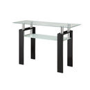 Coaster Furniture Dyer 702289 Rectangular Glass Top Entryway Sofa Console Table - Black IMAGE 1