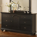 Elements International Brook Black 6-Drawer Dresser BP800DRB IMAGE 1