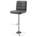 Coaster Furniture Bianca 120696 Upholstered Adjustable Bar Stool - Grey (Set of 2) IMAGE 4