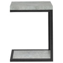 Coaster Furniture Beck 902933 Engineered Wood C-Shape Sofa Side Table - Cement IMAGE 3