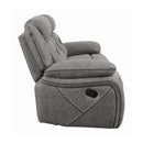 Coaster Furniture Higgins 602261 Upholstered Motion Reclining Sofa - Grey IMAGE 5