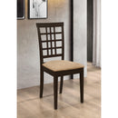 Coaster Furniture Kelso 190822 Lattice Back Dining Side Chair - Cappuccino (Set of 2) IMAGE 8