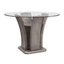 Elements International Round Destin Counter Height Dining Table with Glass Top and Pedestal Base DDS100RCDB/DDS100RCDP/DDS100RCDT IMAGE 1