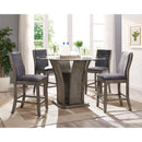 Elements International Round Destin Counter Height Dining Table with Glass Top and Pedestal Base DDS100RCDB/DDS100RCDP/DDS100RCDT IMAGE 4