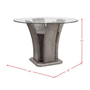 Elements International Round Destin Counter Height Dining Table with Glass Top and Pedestal Base DDS100RCDB/DDS100RCDP/DDS100RCDT IMAGE 5