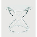 Coaster Furniture Warren 722373 3-piece Oval Glass Top Coffee Table Set - Chrome IMAGE 6