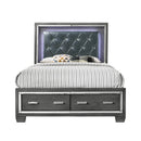 Elements International Titanium King Platform Bed with Storage TT100KH/TT150KF/TT150KFS/TT150QKR IMAGE 2