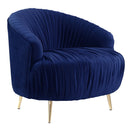 Elements International Princeton UPC286101GC Accent Chair - Broadway Navy IMAGE 1