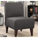 Elements International Scarlett USC090100CA Slipper Accent Chair - Heirloom Charcoal IMAGE 1