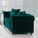 Elements International Greenwich UGW294200 Loveseat - Broadway Emerald IMAGE 1