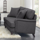 Elements International Abby UBB090200E Loveseat - Heirloom Charcoal IMAGE 1