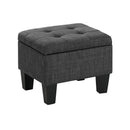 Elements International Ethan UEH090100CA Storage Bench Set - Heirloom Charcoal IMAGE 3
