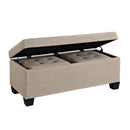 Elements International Ethan UEH082100CA Storage Bench Set - Heirloom Natural IMAGE 1