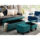 Elements International Ethan UEH087100CA Storage Bench Set - Heirloom Teal IMAGE 2