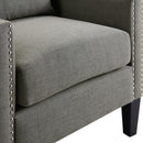 Elements International Whittier Accent Arm Chair - Westin Charcoal IMAGE 8
