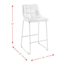 Elements International Seth BSH900BSE Bar Stool - Gray IMAGE 11
