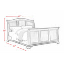 Elements International Cameron CM750KSB King Sleigh Bed - Cherry IMAGE 3