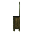 Elements International Chatham CH600DRMR Dresser and Mirror Set - Dark Walnut IMAGE 3
