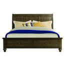 Elements International Chatham CH600KB King Platform 2-Drawer Storage Bed - Dark Walnut IMAGE 2