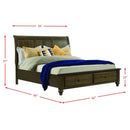 Elements International Chatham CH650KB King Platform 4-Drawer Storage Bed - Dark Walnut IMAGE 13