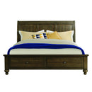 Elements International Chatham CH650KB King Platform 4-Drawer Storage Bed - Dark Walnut IMAGE 1