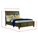 Elements International Chatham CH650QB Queen Platform 4-Drawer Storage Bed - Dark Walnut IMAGE 12