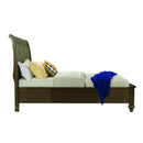 Elements International Chatham CH650QB Queen Platform 4-Drawer Storage Bed - Dark Walnut IMAGE 2