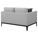 Coaster Furniture Apperson 508682 Upholstered Track Arm Loveseat - Light Grey IMAGE 7