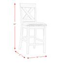 Elements International Alex DAX4007CS 7 pc Counter Height Dining Set IMAGE 17
