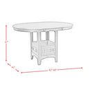 Elements International Max DMX950PT Counter Height Dining Table - Walnut IMAGE 10