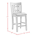 Elements International Max DMX600SC Counter Height Side Chair- Walnut IMAGE 14