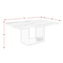 Elements International Valentino CVL500DTB Dining Table - White Marble IMAGE 10