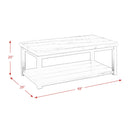 Elements International Marcello CML100CTE White Marble Rectangle Coffee Table IMAGE 10