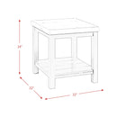 Elements International Marcello CML100ETE White Marble Square End Table IMAGE 11