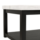 Elements International Marcello CML100ETE White Marble Square End Table IMAGE 6