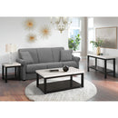 Elements International Marcello CML100ETE White Marble Square End Table IMAGE 8