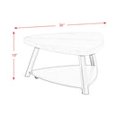 Elements International Trinity CTN100CT White Marble Top Coffee Table IMAGE 10