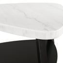Elements International Trinity CTN100CT White Marble Top Coffee Table IMAGE 4