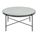 Elements International Vienna CSO100CTMB Round Coffee Table with Marble Top IMAGE 2