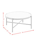 Elements International Vienna CSO100CTMB Round Coffee Table with Marble Top IMAGE 8