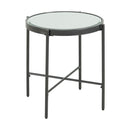 Elements International Vienna CSO100ETGL End Table with Glass Top IMAGE 1