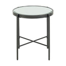 Elements International Vienna CSO100ETGL End Table with Glass Top IMAGE 2