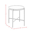 Elements International Vienna CSO100ETGL End Table with Glass Top IMAGE 6