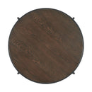 Elements International Vienna CSO100CTWD Round Coffee Table with Wooden Top IMAGE 3