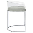 Coaster Furniture Thermosolis 183405 Clear Acrylic Counter Chair - Chrome (Set of 2) IMAGE 8