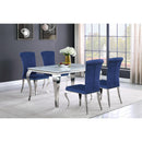 Coaster Furniture Carone 115091 Rectangular 61-inch Glass Top Dining Table - White IMAGE 8