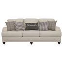 Coaster Furniture Glenn 511094 Upholstered English Arm Sofa - Light Grey and Grey IMAGE 3